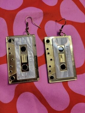 Like, Totally Awesome Mix Tape Cassette Earrings - OHMIGOD So Cool!